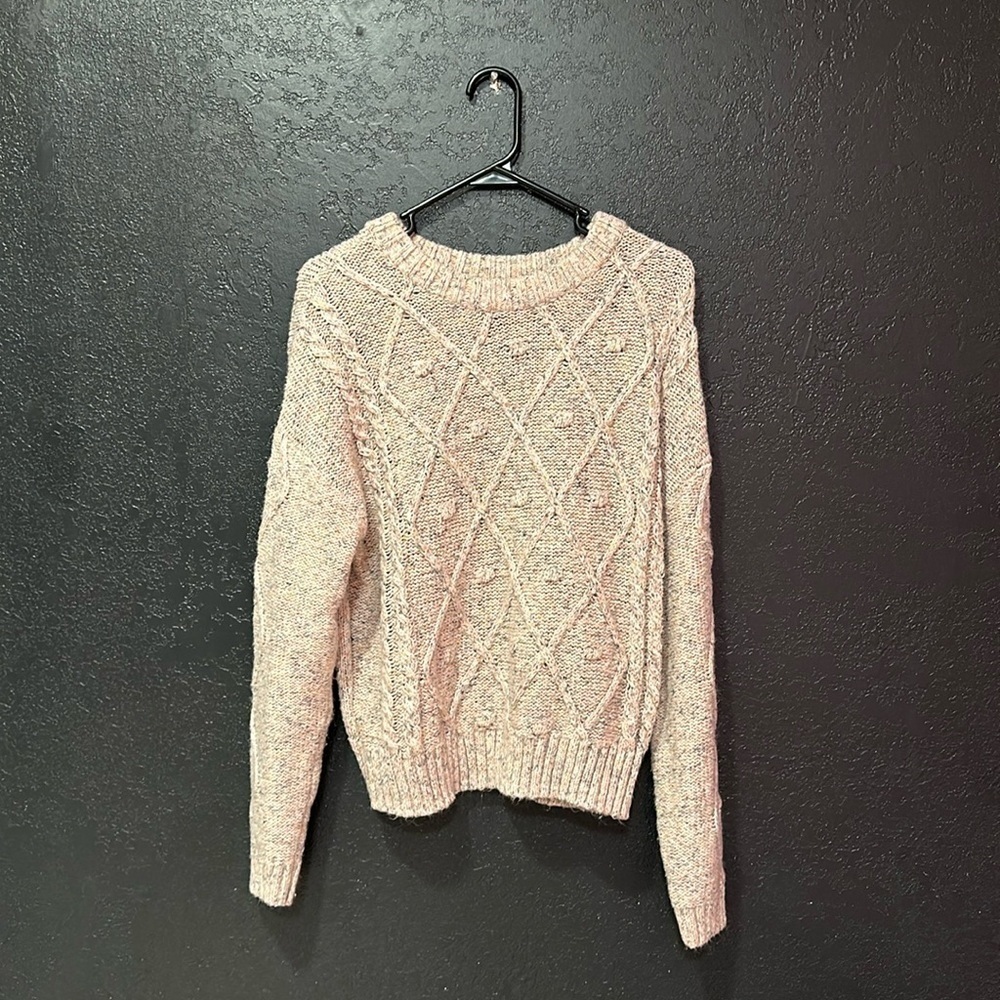 TIME AND TRU Women’s Light Pink Crew Neck Sweater Size L NC0272